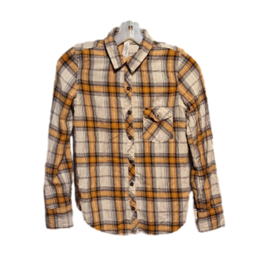Check & Stripe Plaid Button Down Shirt